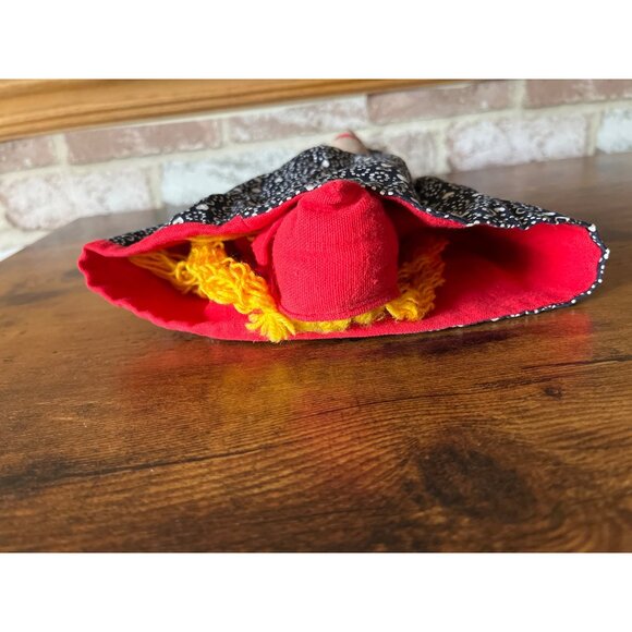 Vintage 3 in 1 Rag Doll Granny  Red-Riding Hood & Wolf Quilted Fabric Lace Doll - Picture 6 of 16